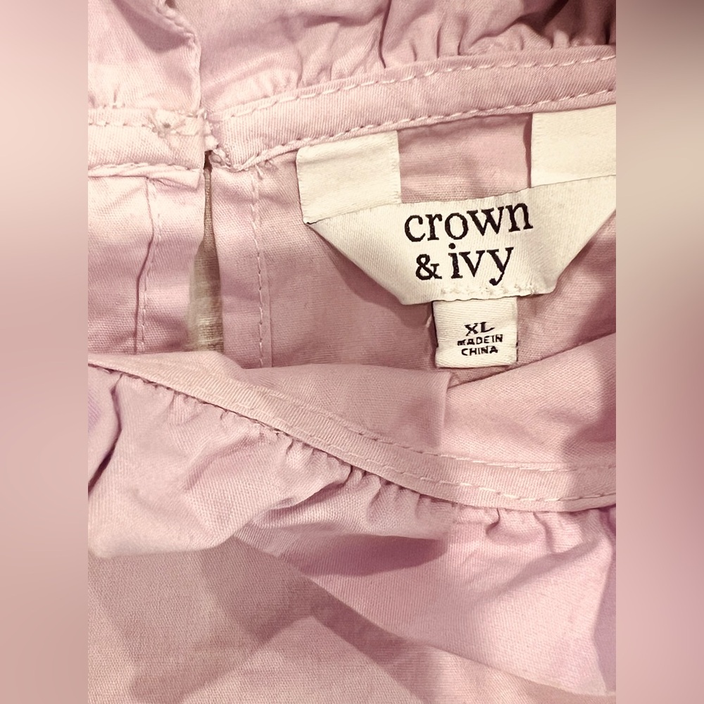Women’s bundle of 4 Crown & Ivy blouses, Vibrant blue, pretty lilac and 2 white. - Picture 3 of 12